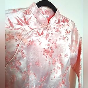 Asian Style Long Sleeve Satin Top